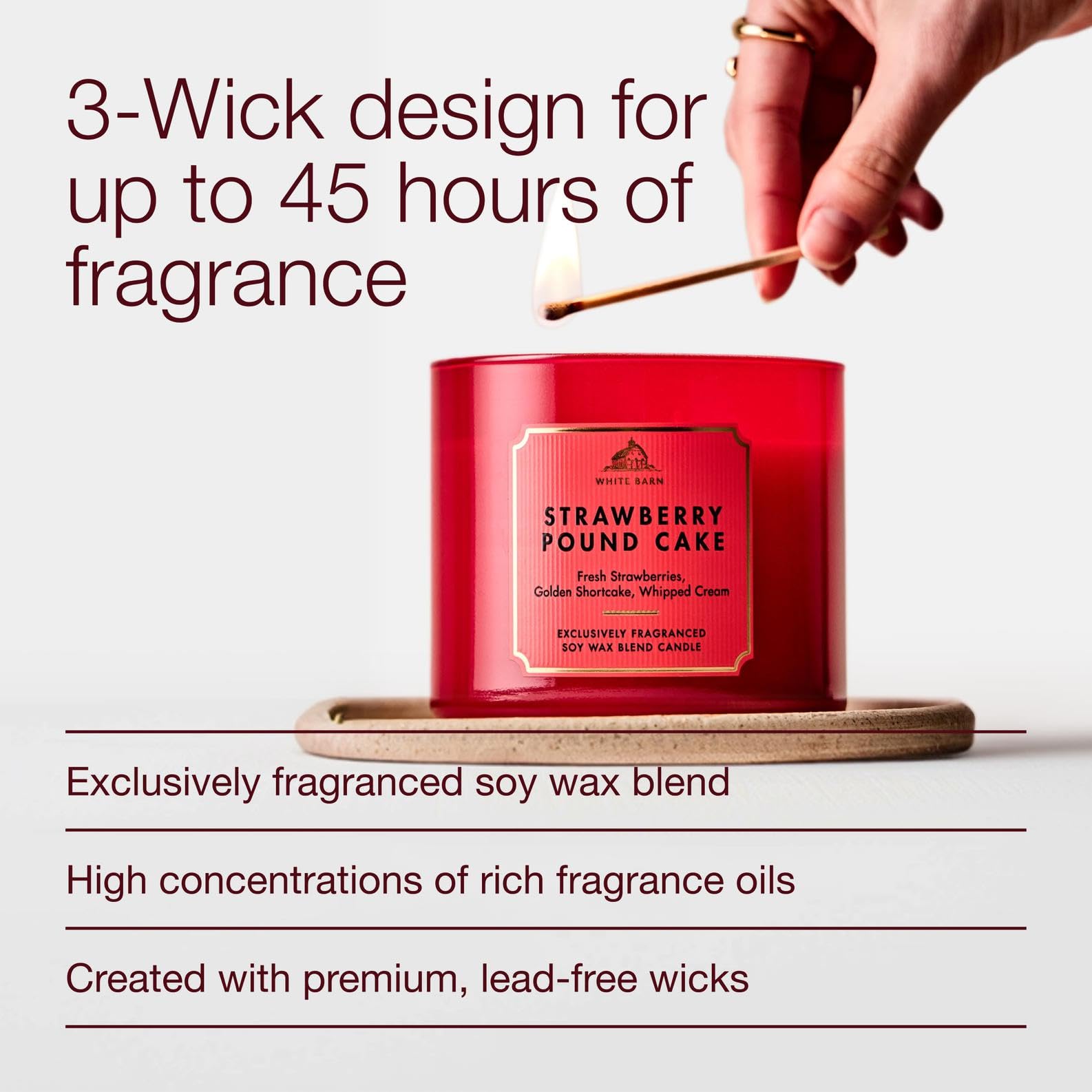 Amazon.com: Bath & Body Works Strawberry Pound Cake 3-Wick Candle